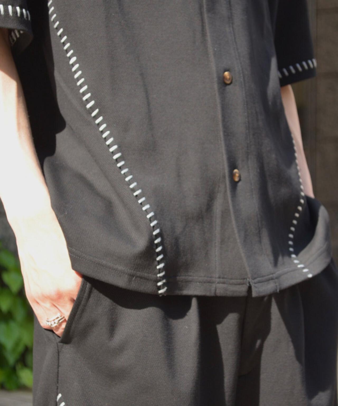 B omnivore/ビーオムニボー STITCH S/S SHIRT ステッチシャツ