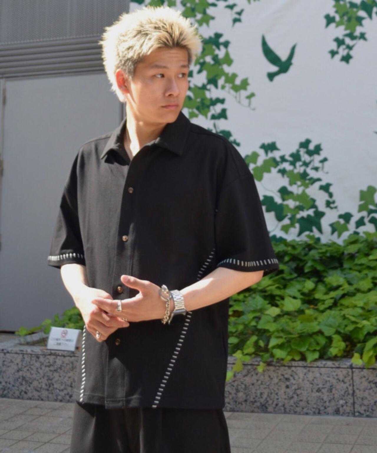 B omnivore/ビーオムニボー STITCH S/S SHIRT ステッチシャツ