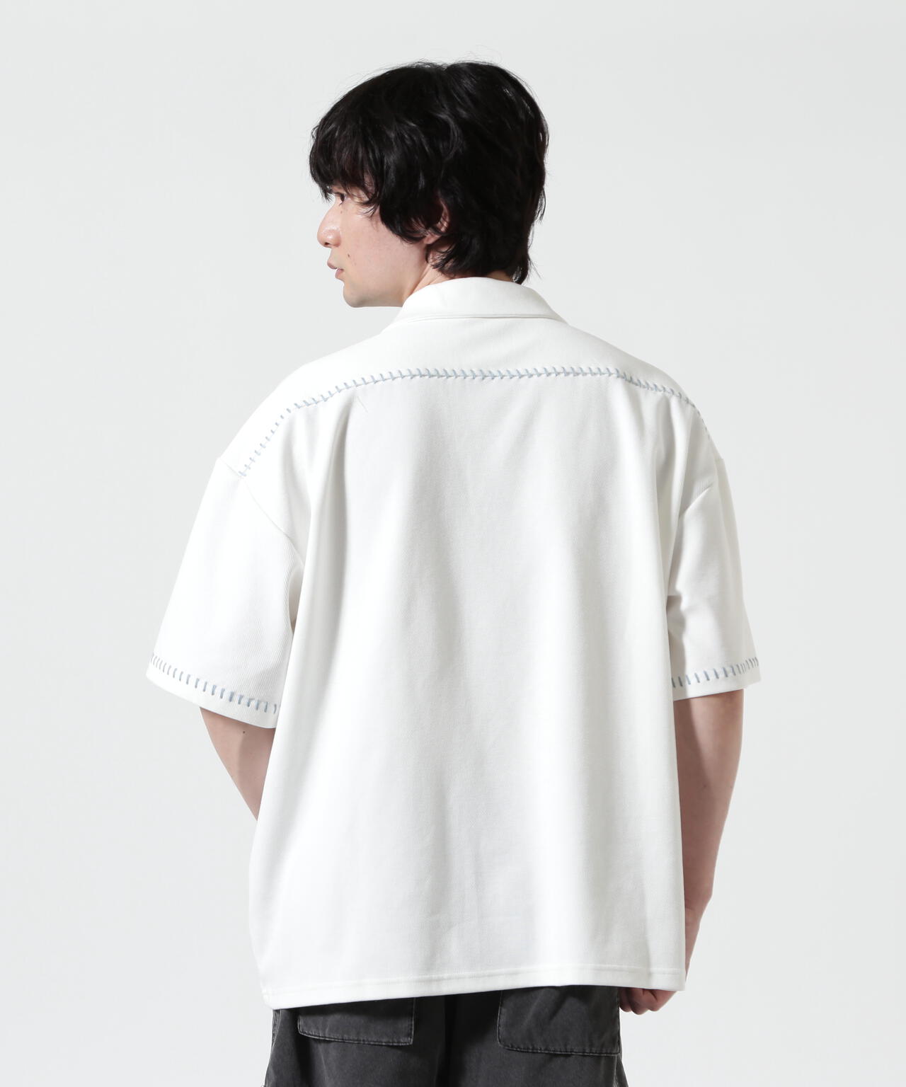 B omnivore/ビーオムニボー STITCH S/S SHIRT ステッチシャツ
