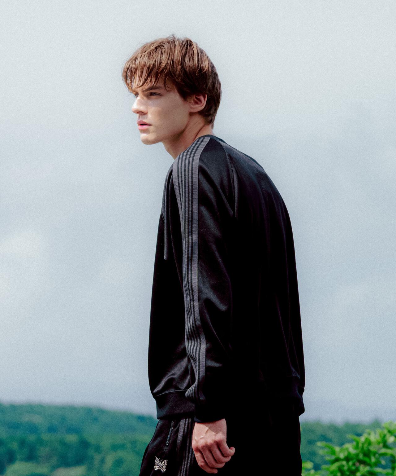 Needles/ニードルズ 別注Track Crew Neck Shirt - Poly Smooth