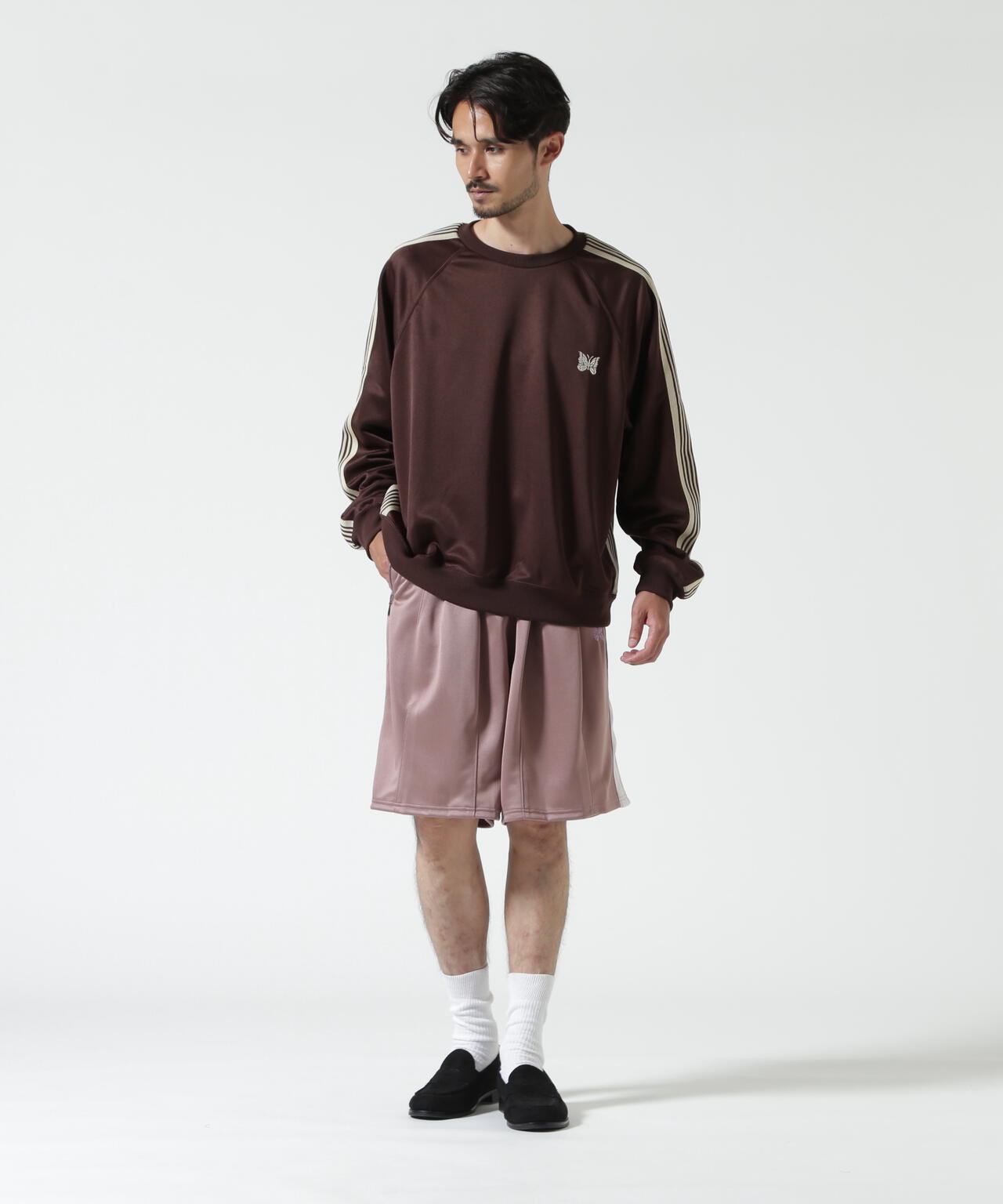 Needles/ニードルズ 別注Track Crew Neck Shirt - Poly Smooth
