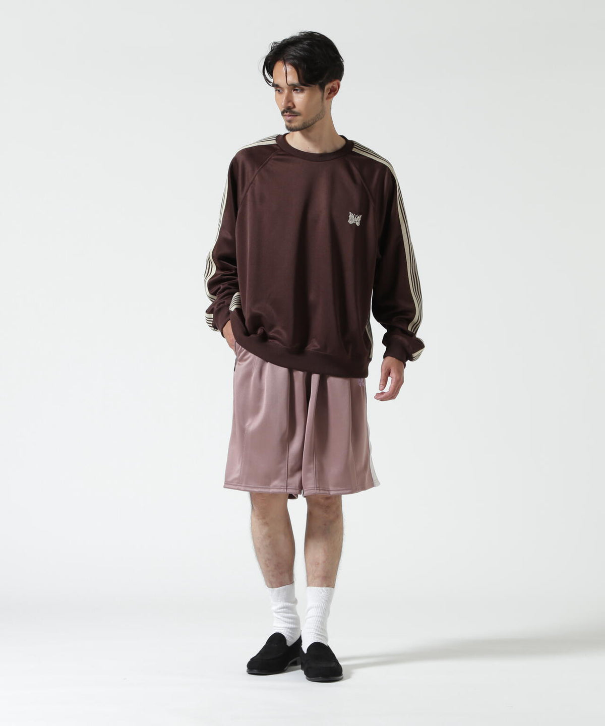 Needles/ニードルズ 別注Track Crew Neck Shirt - Poly Smooth