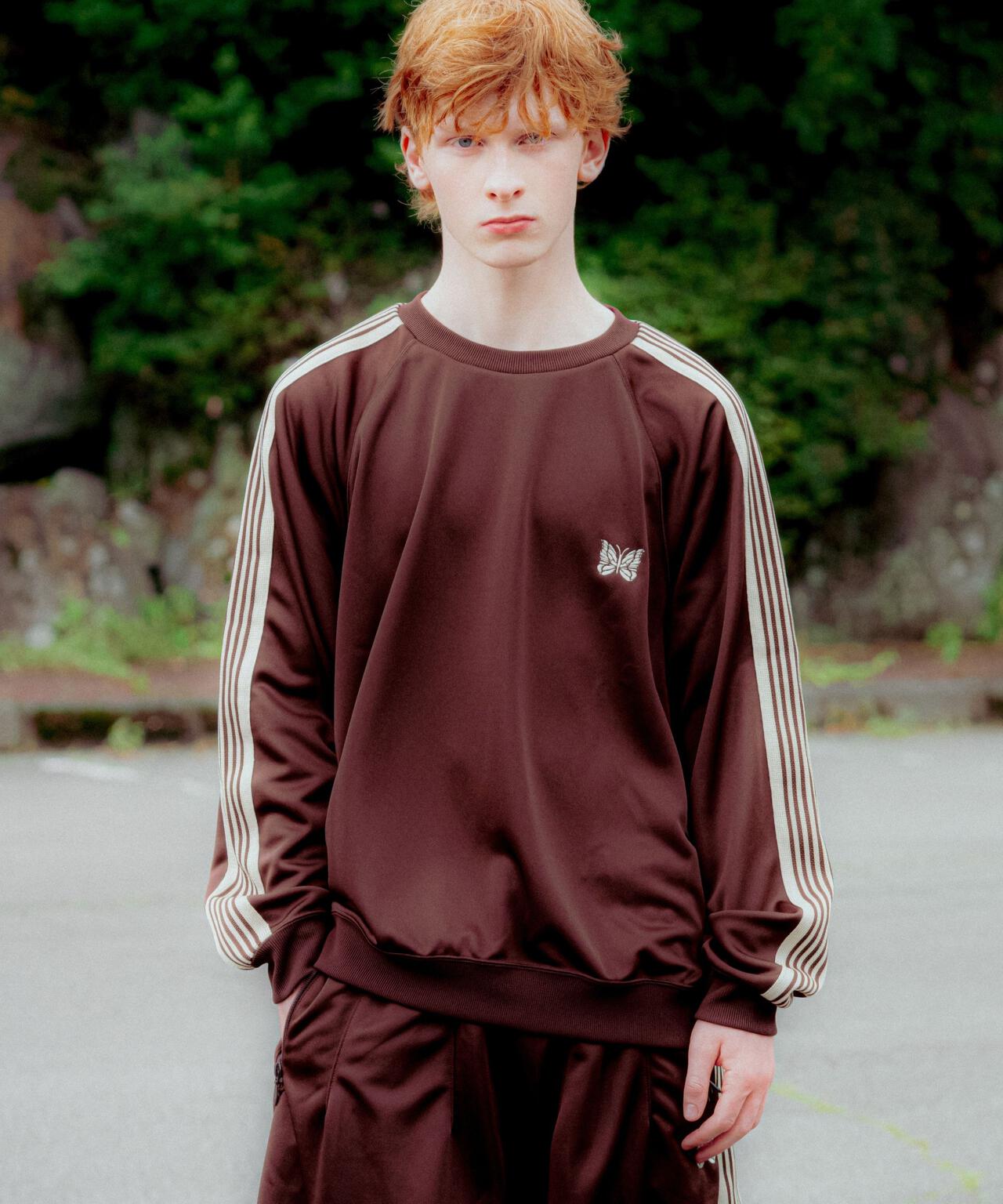 Needles/ニードルズ 別注Track Crew Neck Shirt - Poly Smooth