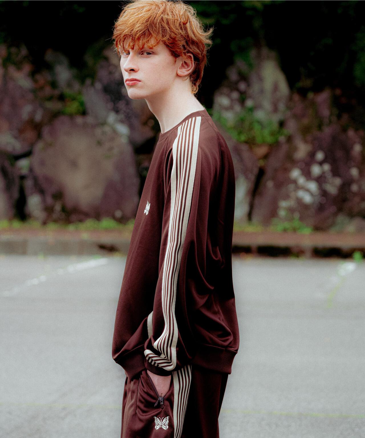 Needles/ニードルズ 別注Track Crew Neck Shirt - Poly Smooth