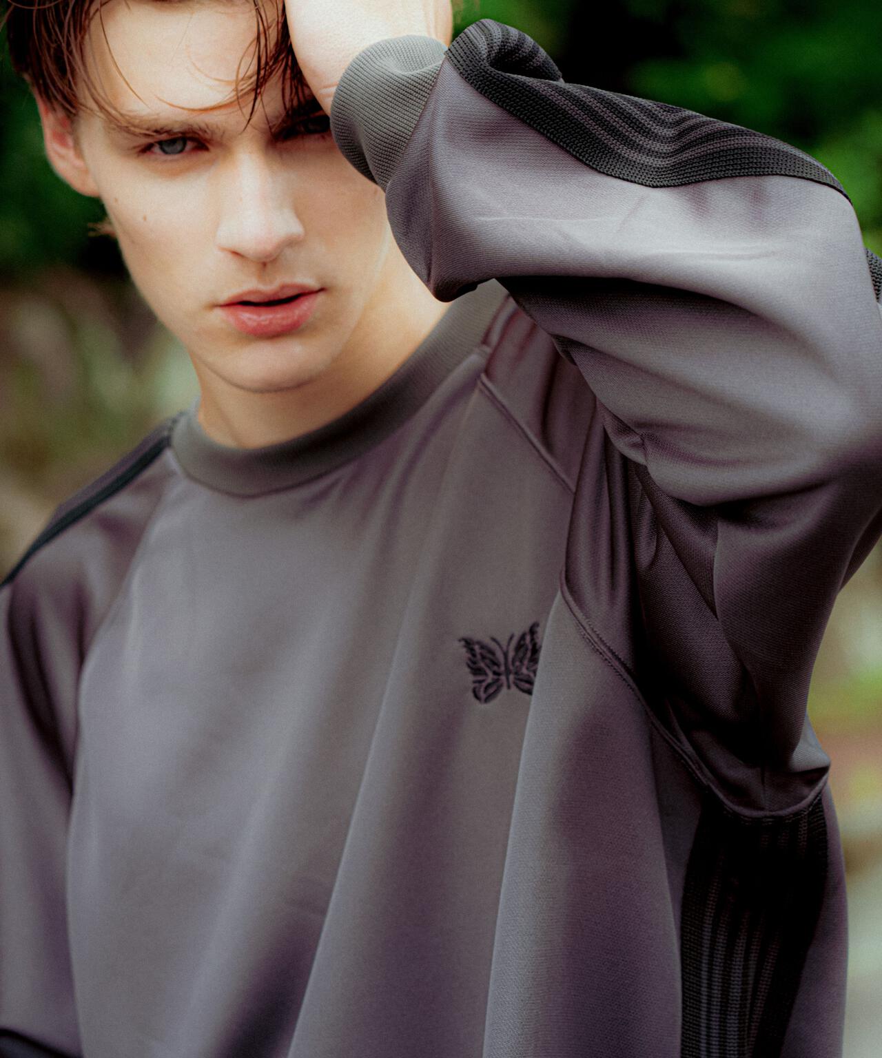 Needles/ニードルズ 別注Track Crew Neck Shirt - Poly Smooth