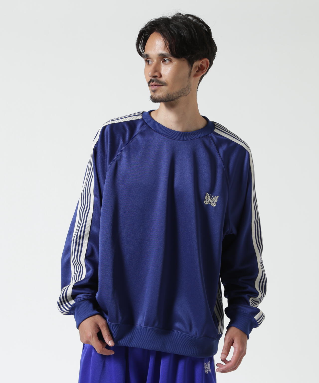 Needles/ニードルズ 別注Track Crew Neck Shirt - Poly Smooth