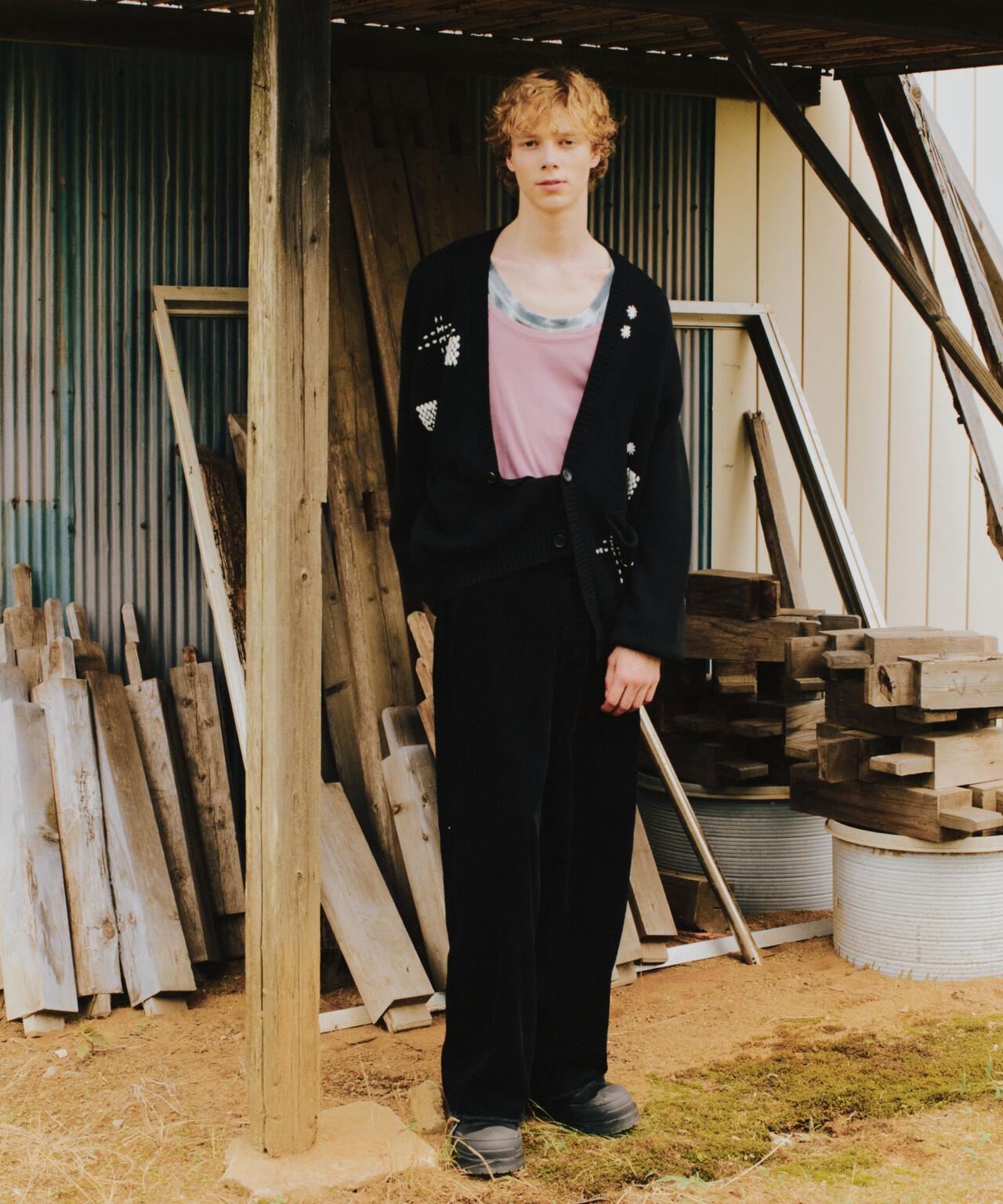 B omnivore/ビーオムニボー HAND STITCH CARDIGAN ハンドステッチカーディガン