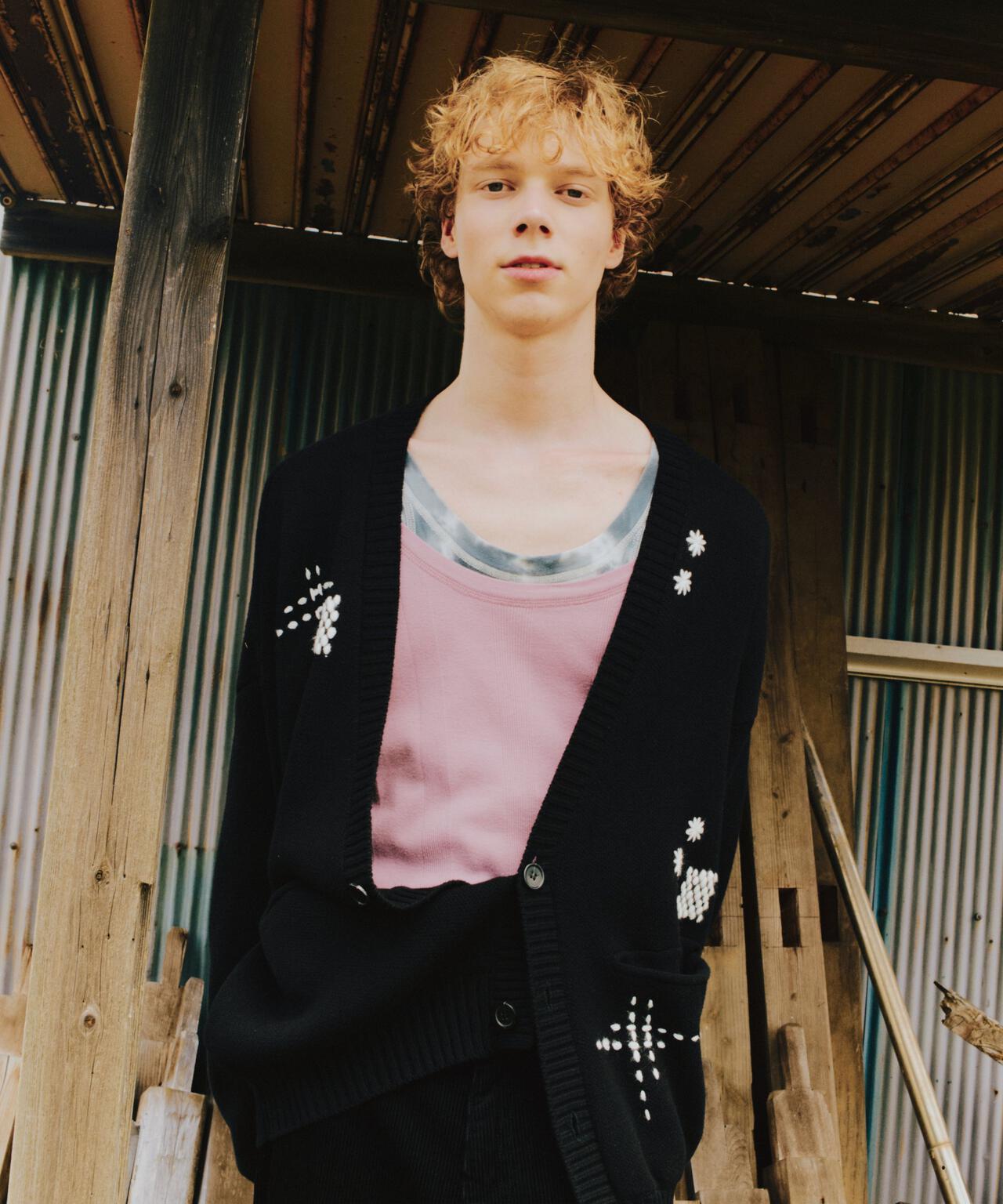 B omnivore/ビーオムニボー HAND STITCH CARDIGAN ハンドステッチカーディガン