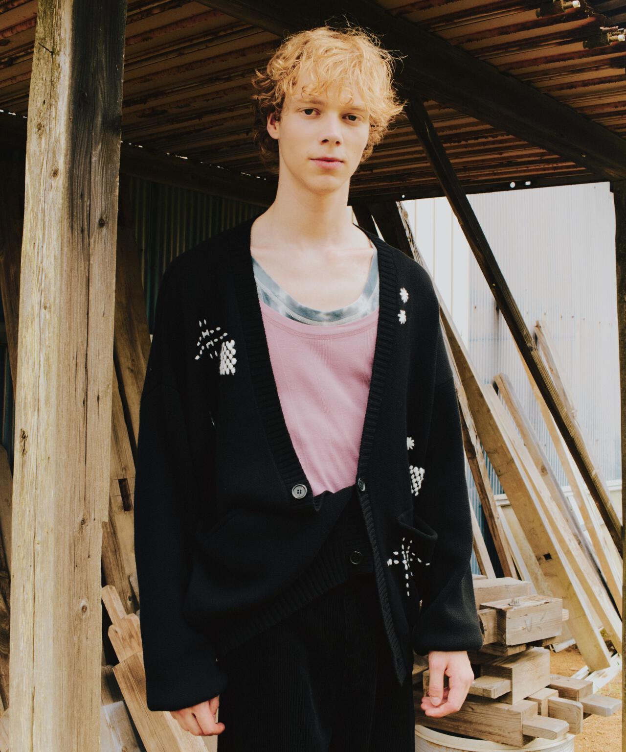 B omnivore/ビーオムニボー HAND STITCH CARDIGAN ハンドステッチカーディガン