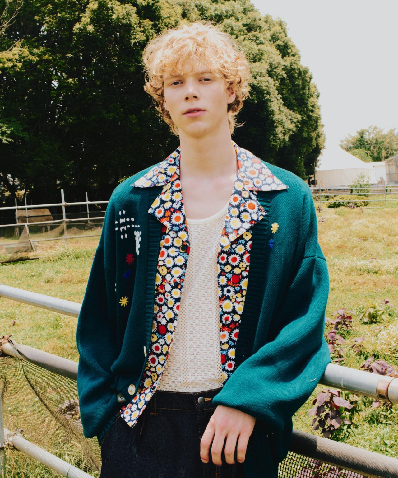 B omnivore/ビーオムニボー HAND STITCH CARDIGAN ハンドステッチカーディガン
