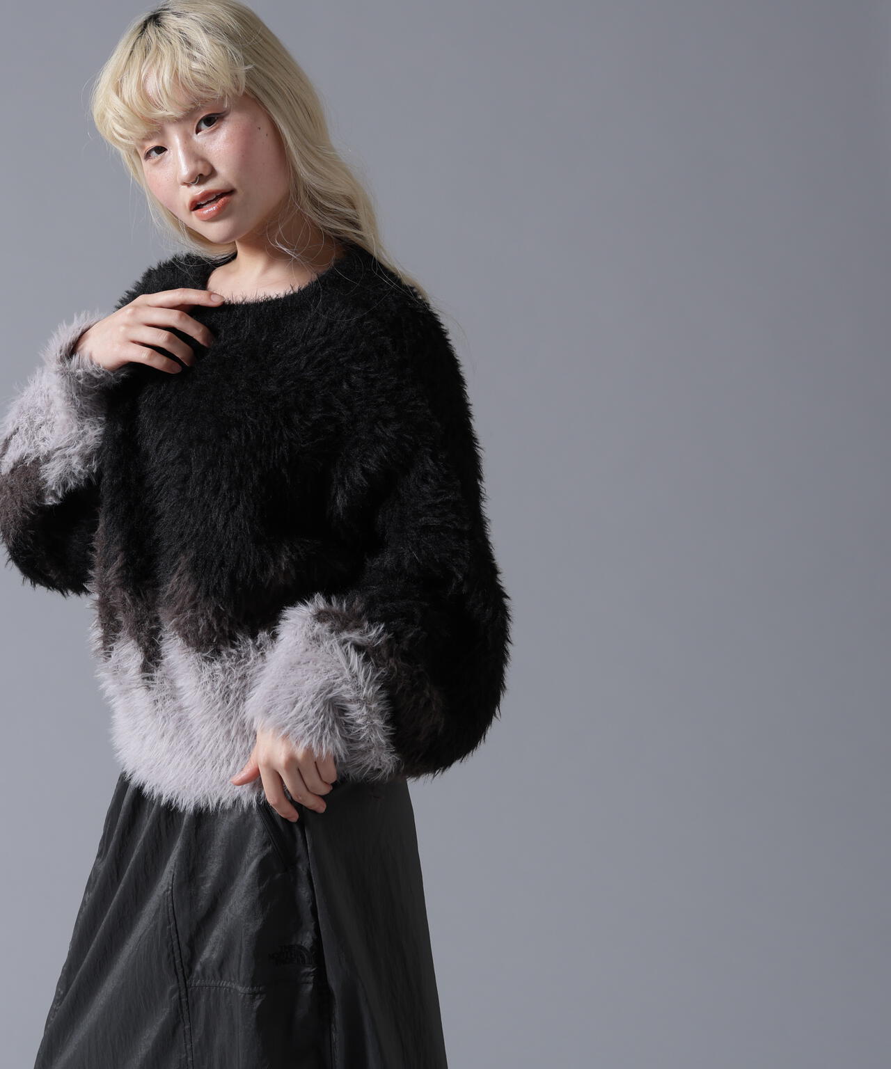 B omnivore/ビーオムニボー SHAGGY KNIT
