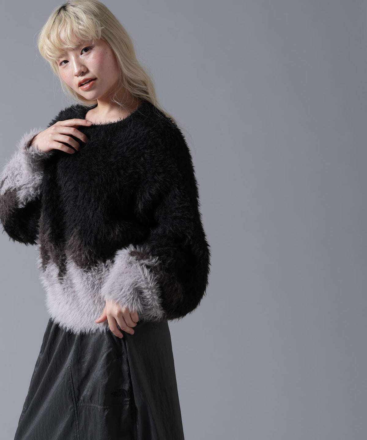 B omnivore/ビーオムニボー SHAGGY KNIT
