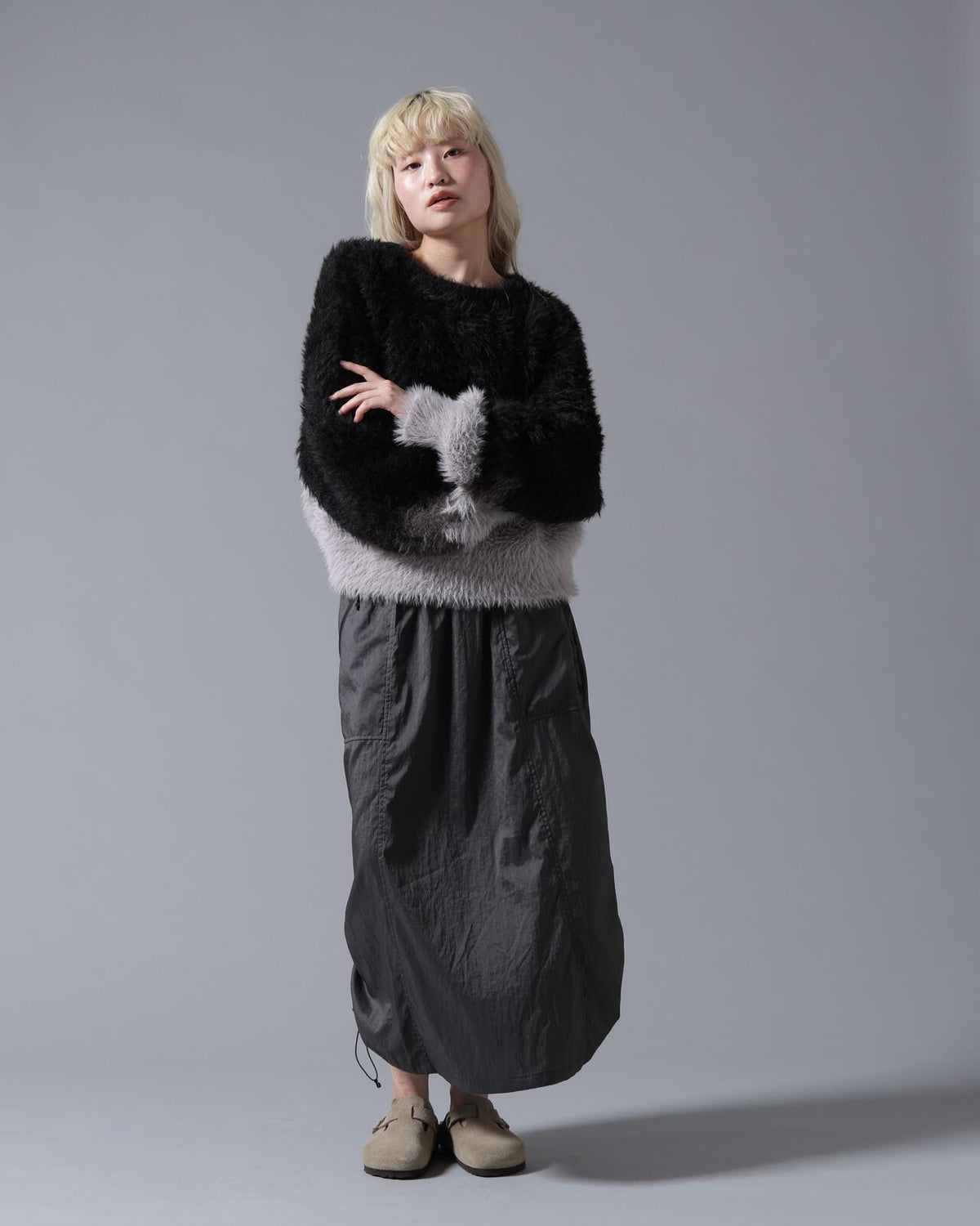 B omnivore/ビーオムニボー SHAGGY KNIT