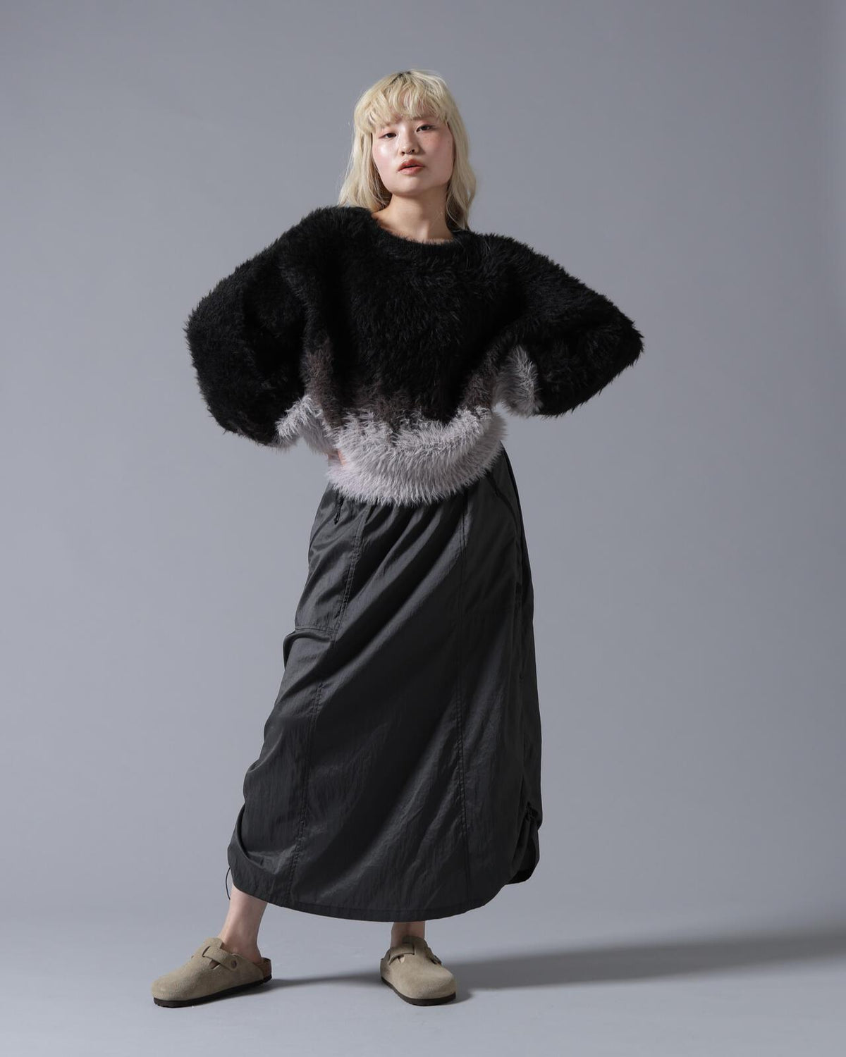 B omnivore/ビーオムニボー SHAGGY KNIT