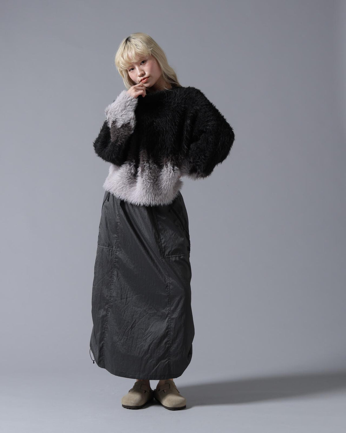 B omnivore/ビーオムニボー SHAGGY KNIT
