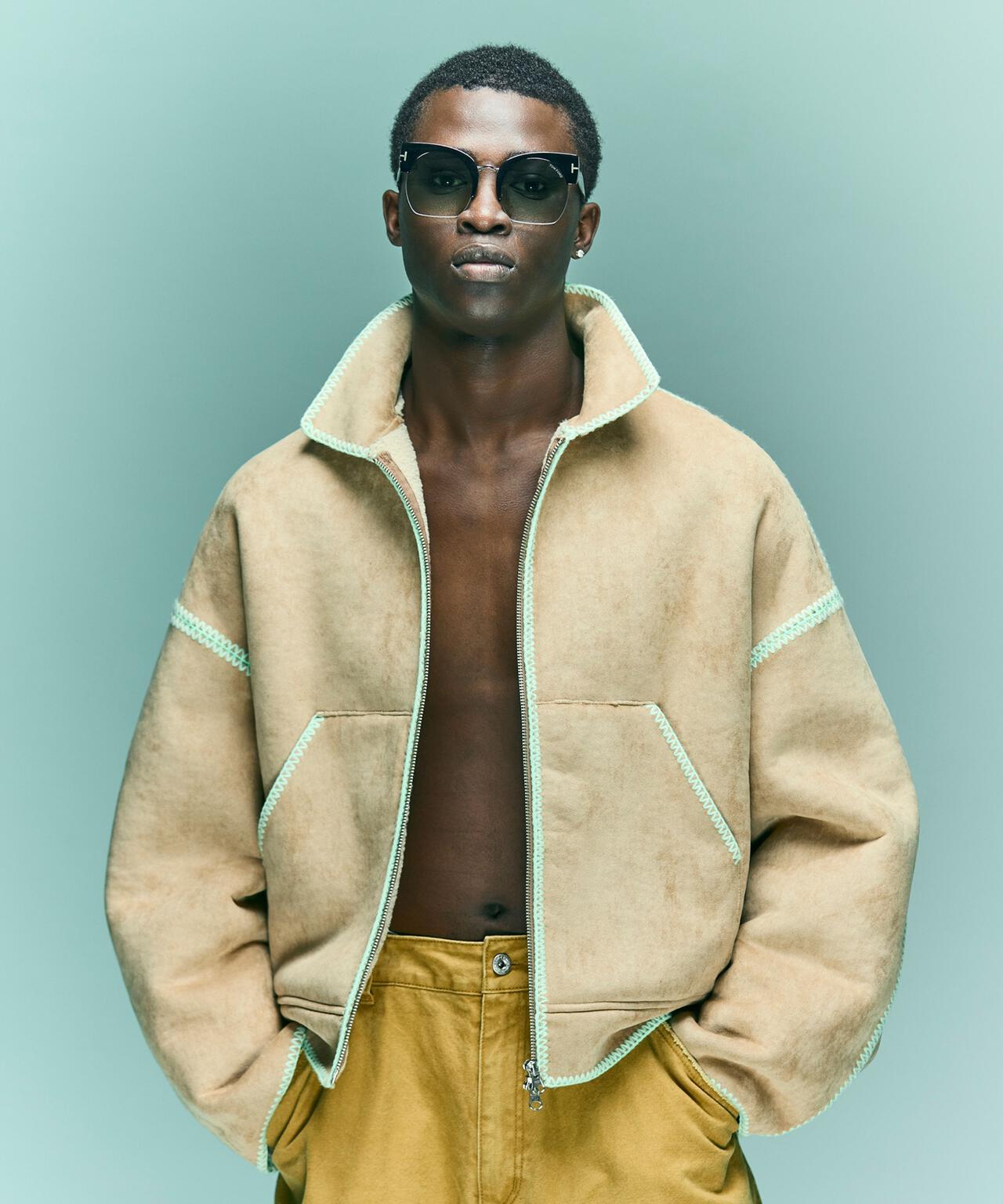 B omnivore/ビーオムニボー FAKE MOUTON BLOUSON フェイクムートンブルゾン