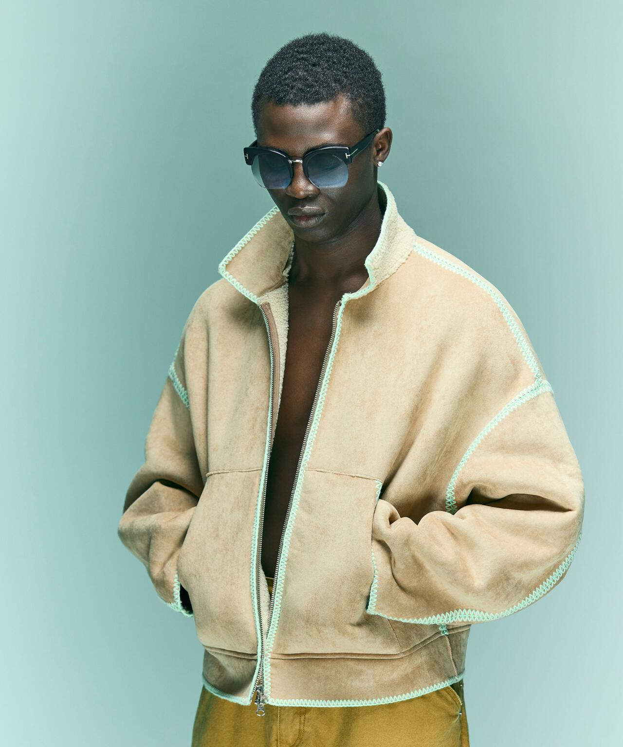 B omnivore/ビーオムニボー FAKE MOUTON BLOUSON フェイクムートンブルゾン