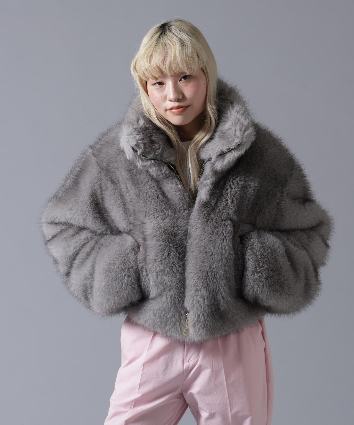 B omnivore/ビーオムニボー ECO FUR STAND BLOUSON