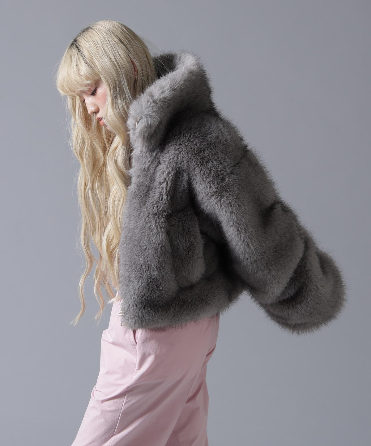 B omnivore/ビーオムニボー ECO FUR STAND BLOUSON