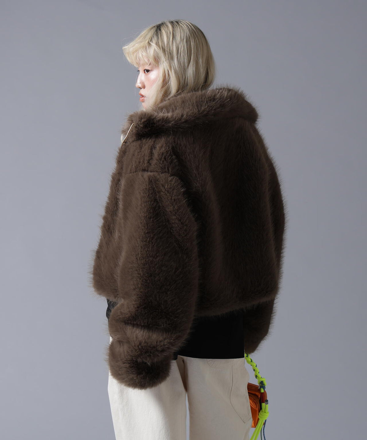 B omnivore/ビーオムニボー ECO FUR STAND BLOUSON