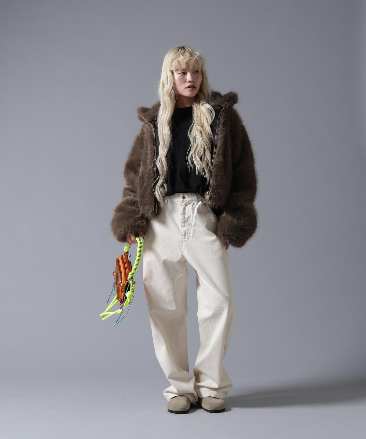 B omnivore/ビーオムニボー ECO FUR STAND BLOUSON