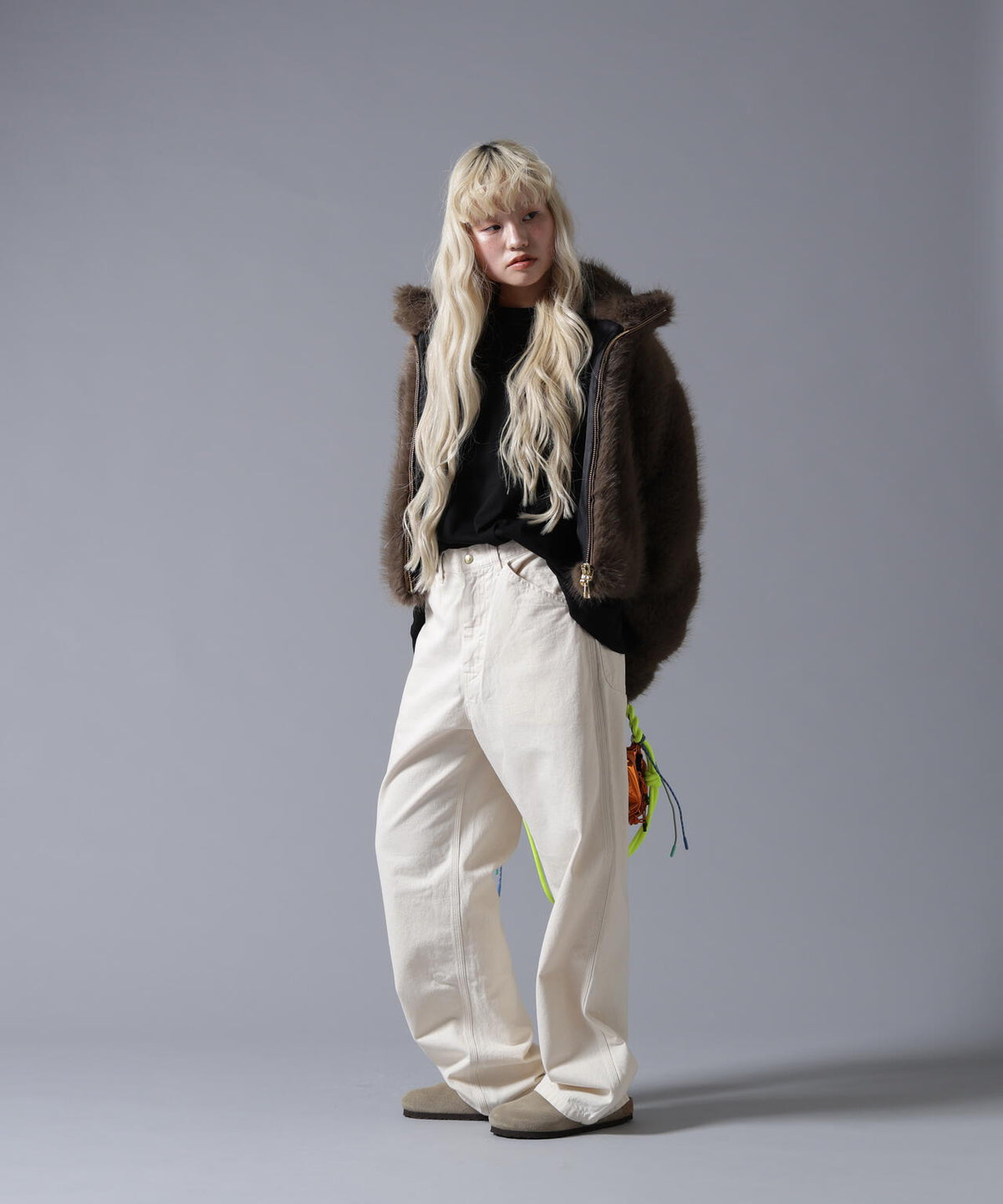 B omnivore/ビーオムニボー ECO FUR STAND BLOUSON