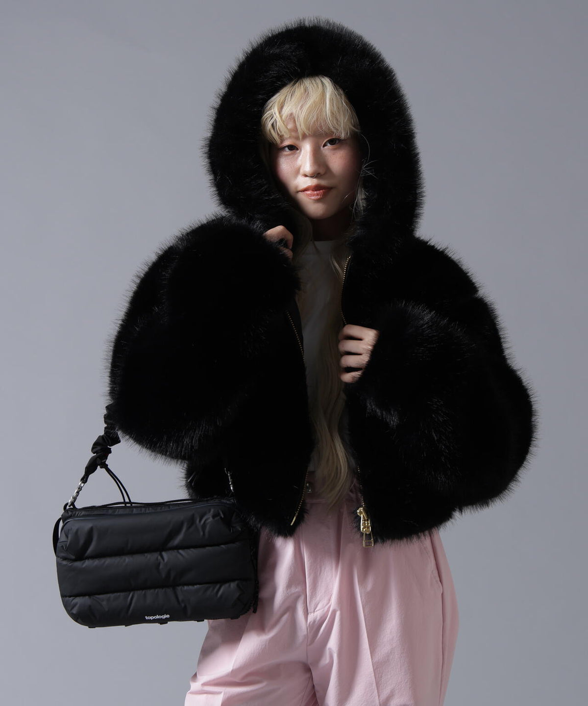 B omnivore/ビーオムニボー ECO FUR HOOD BLOUSON