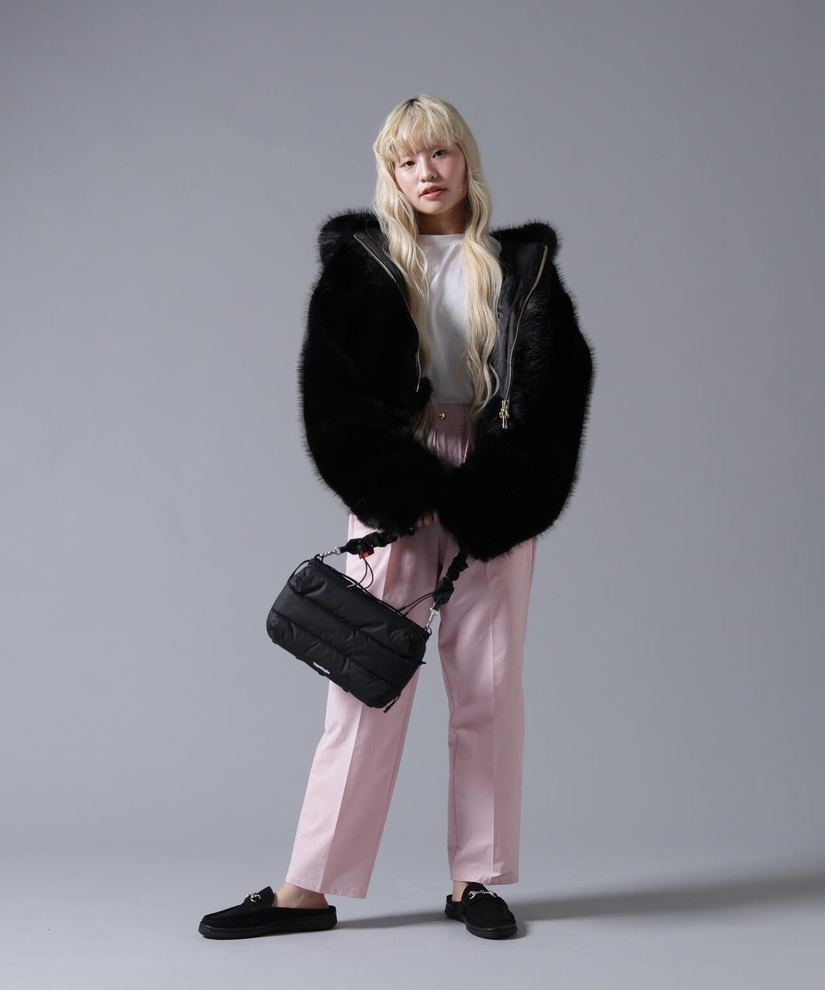 B omnivore/ビーオムニボー ECO FUR HOOD BLOUSON