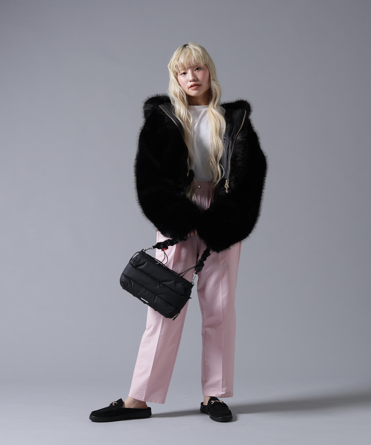 B omnivore/ビーオムニボー ECO FUR HOOD BLOUSON