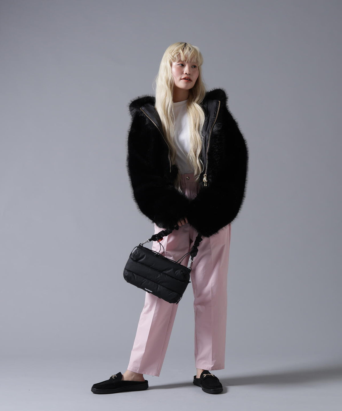B omnivore/ビーオムニボー ECO FUR HOOD BLOUSON