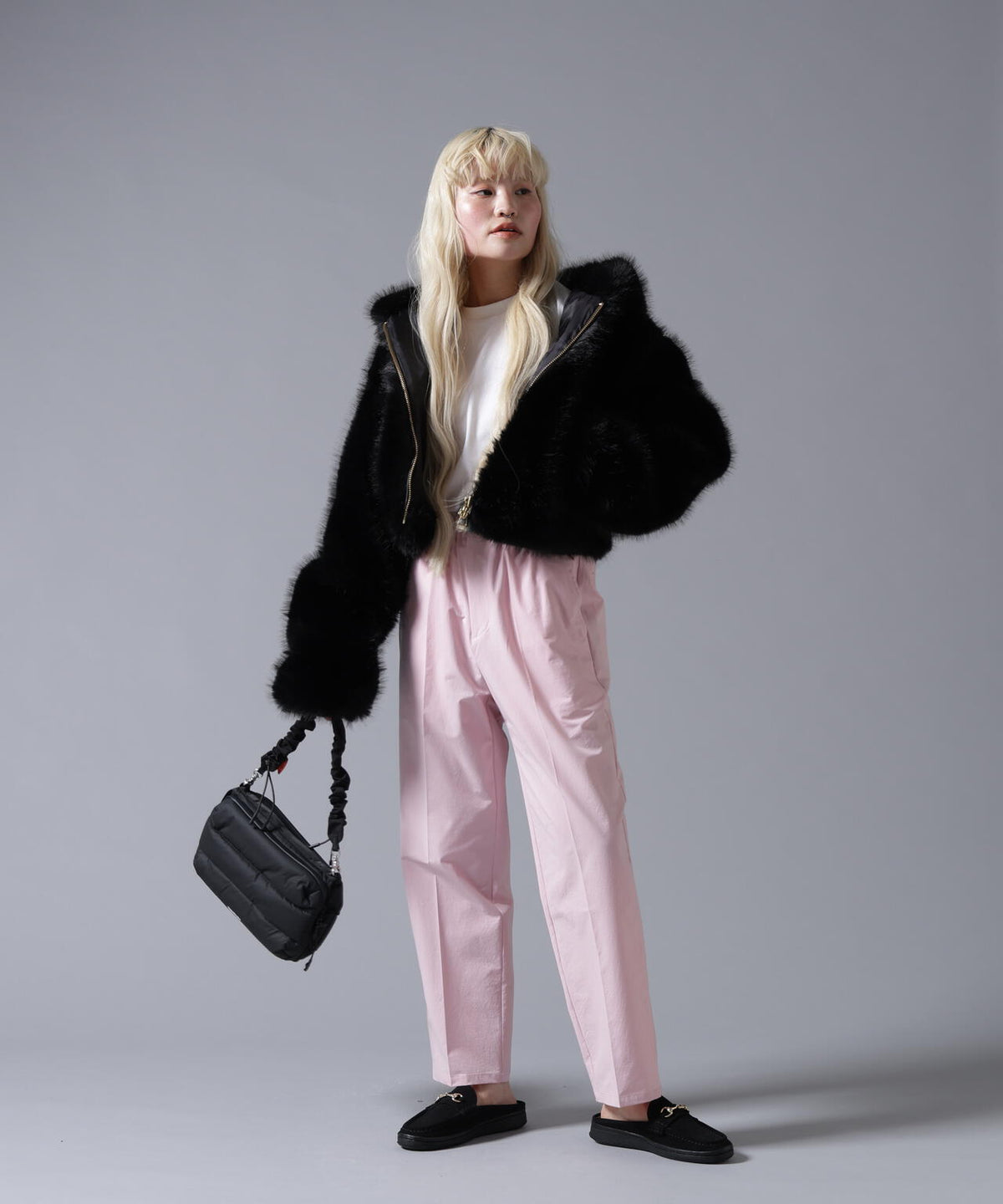 B omnivore/ビーオムニボー ECO FUR HOOD BLOUSON