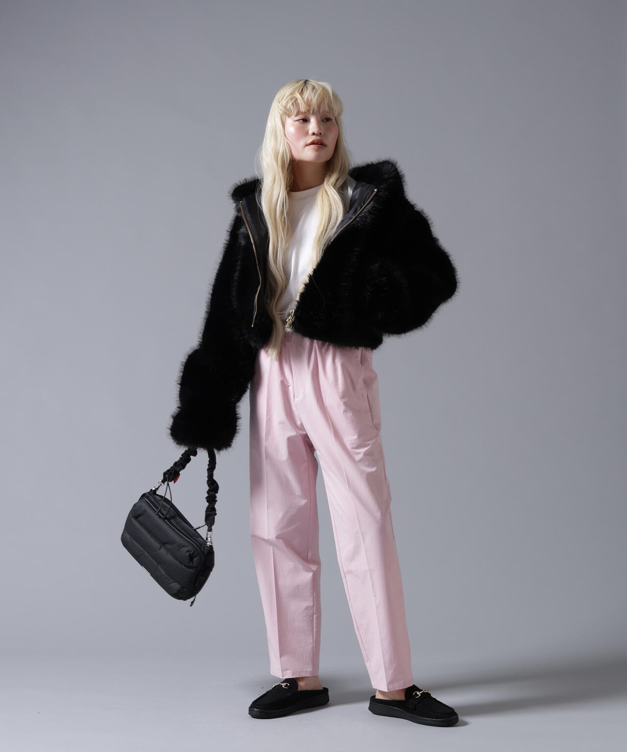 B omnivore/ビーオムニボー ECO FUR HOOD BLOUSON