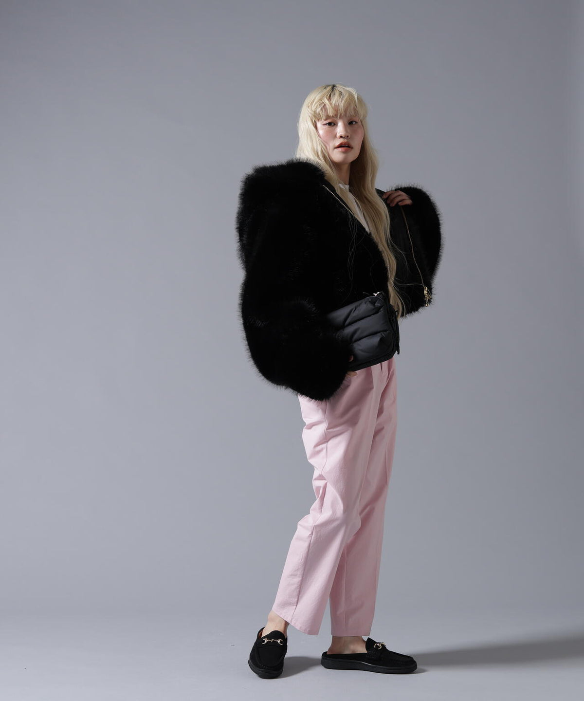 B omnivore/ビーオムニボー ECO FUR HOOD BLOUSON