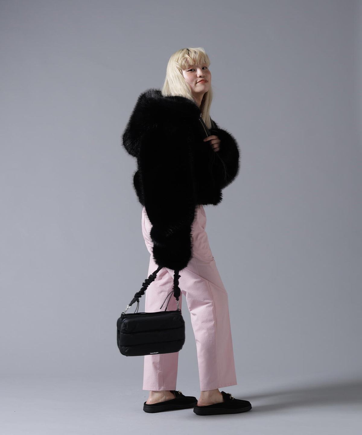 B omnivore/ビーオムニボー ECO FUR HOOD BLOUSON