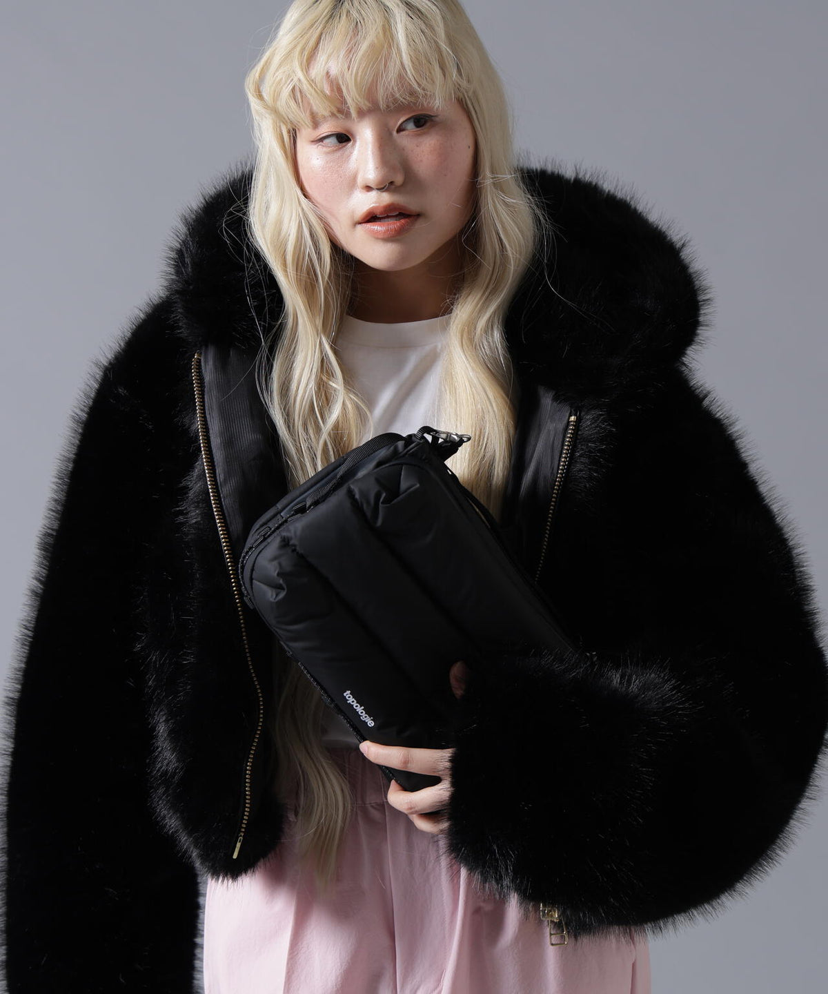B omnivore/ビーオムニボー ECO FUR HOOD BLOUSON