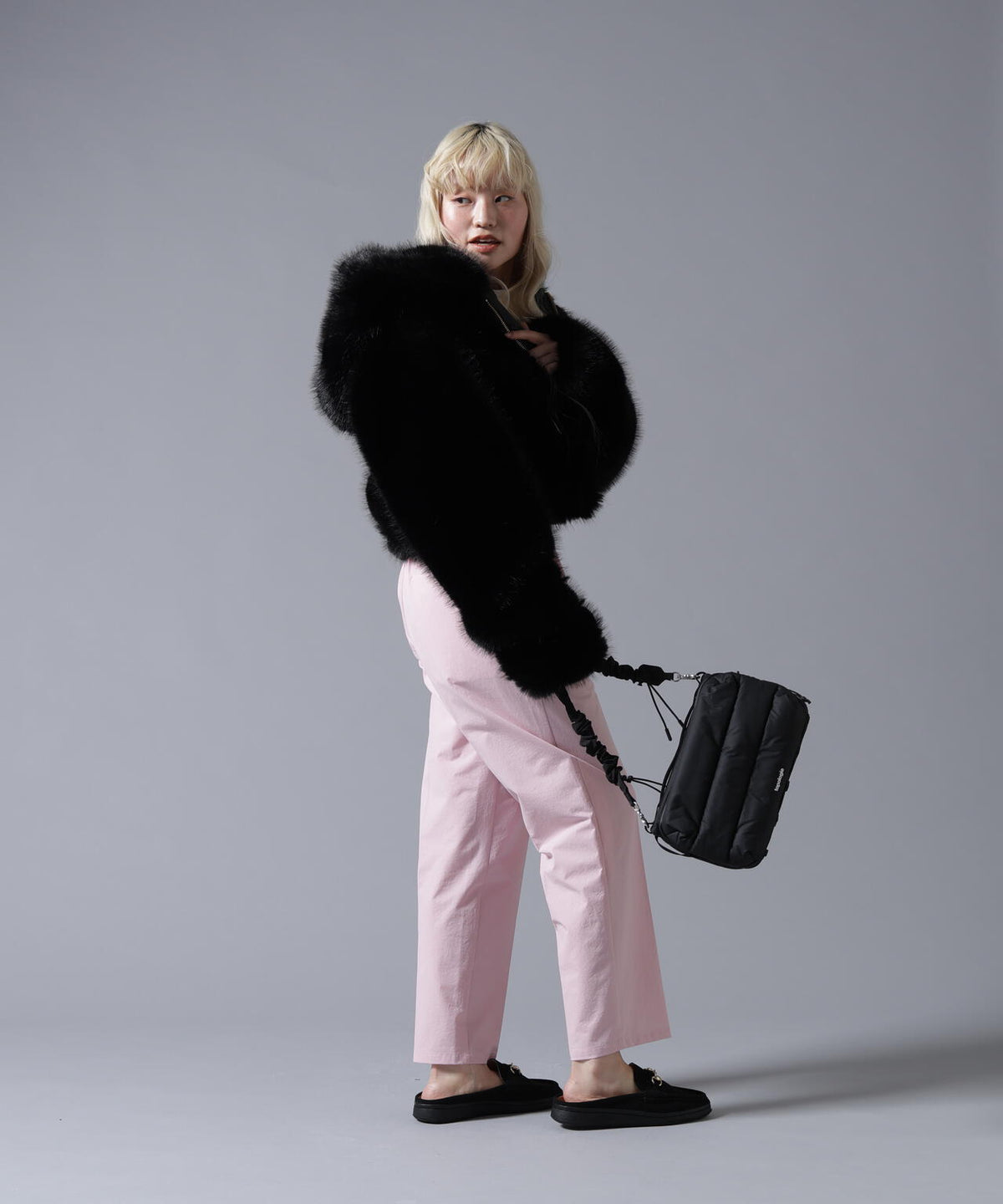 B omnivore/ビーオムニボー ECO FUR HOOD BLOUSON