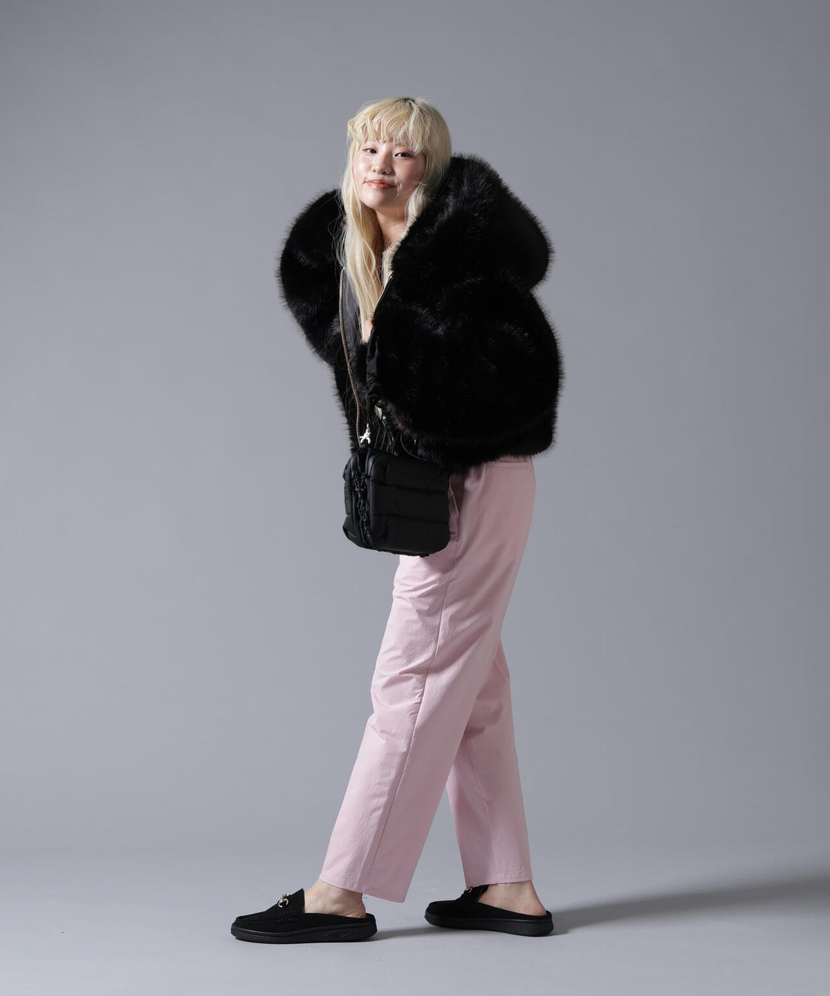 B omnivore/ビーオムニボー ECO FUR HOOD BLOUSON