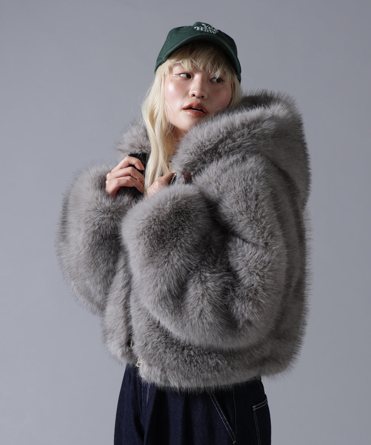 B omnivore/ビーオムニボー ECO FUR HOOD BLOUSON