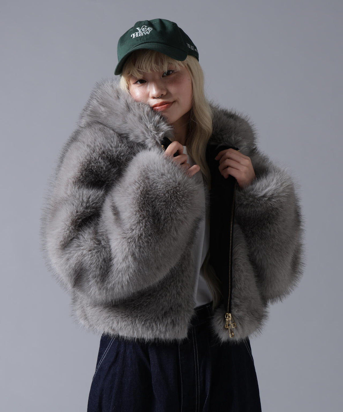 B omnivore/ビーオムニボー ECO FUR HOOD BLOUSON