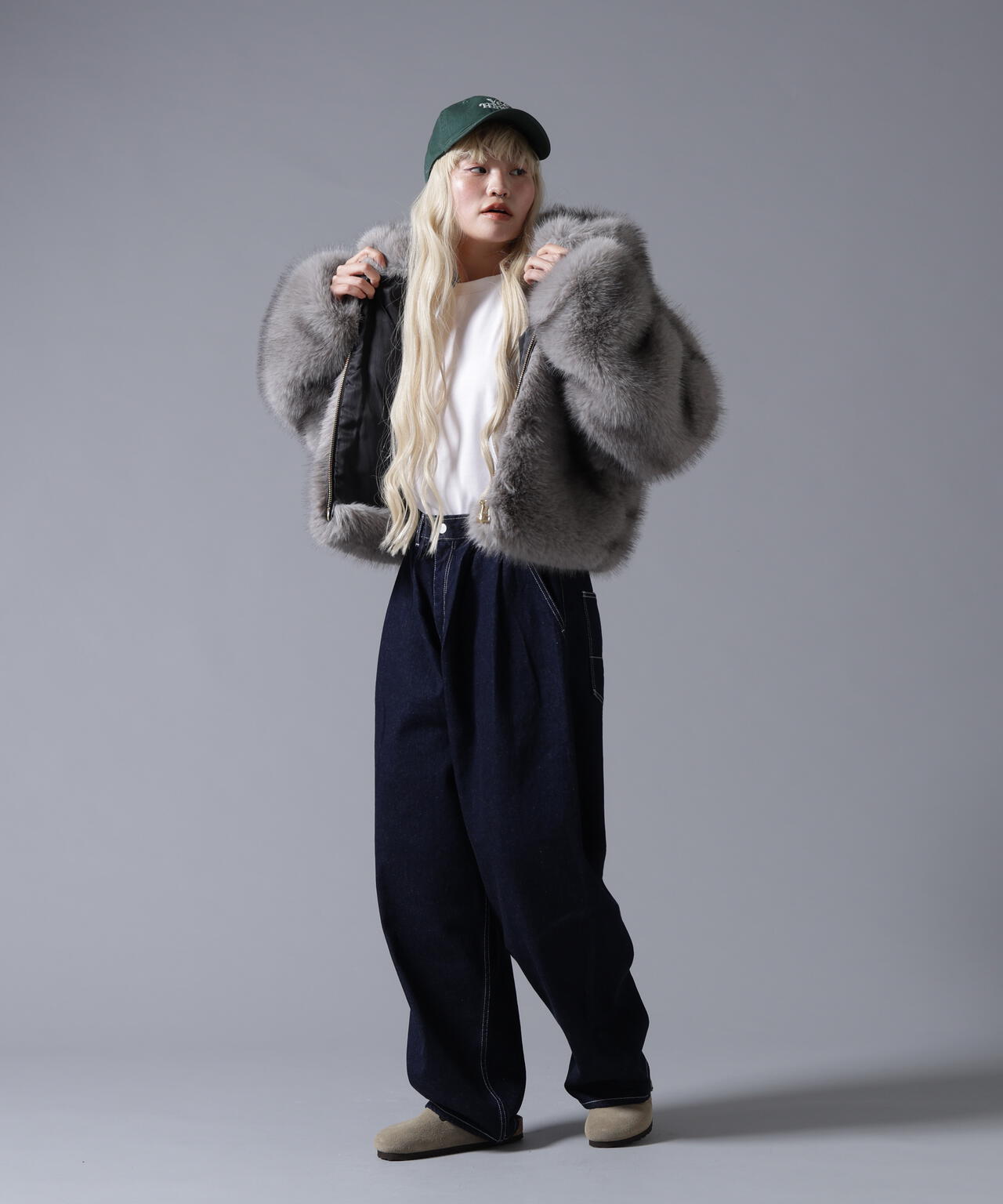 B omnivore/ビーオムニボー ECO FUR HOOD BLOUSON