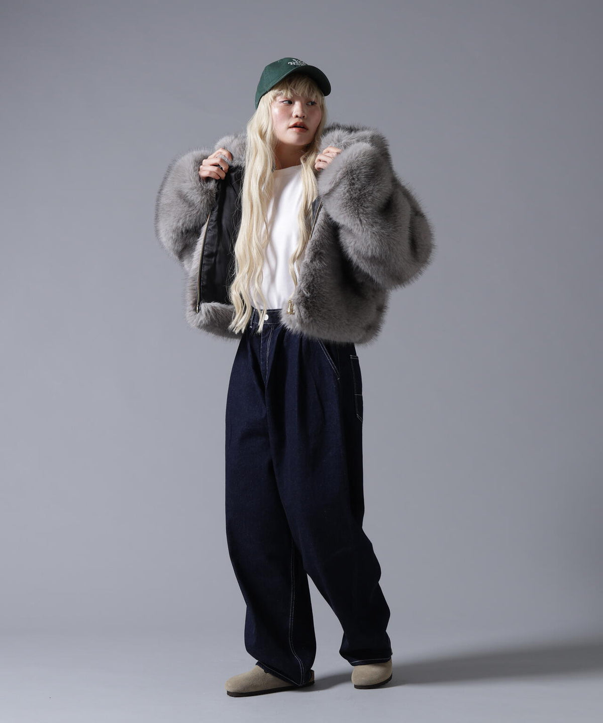 B omnivore/ビーオムニボー ECO FUR HOOD BLOUSON