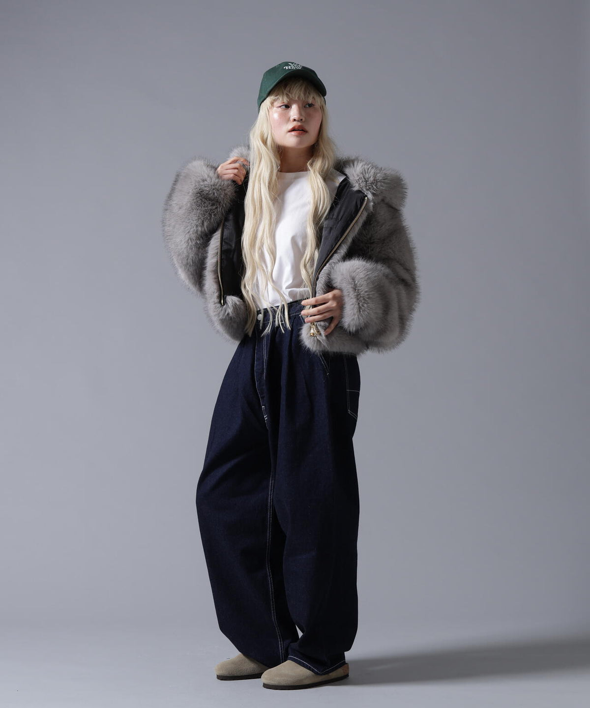 B omnivore/ビーオムニボー ECO FUR HOOD BLOUSON