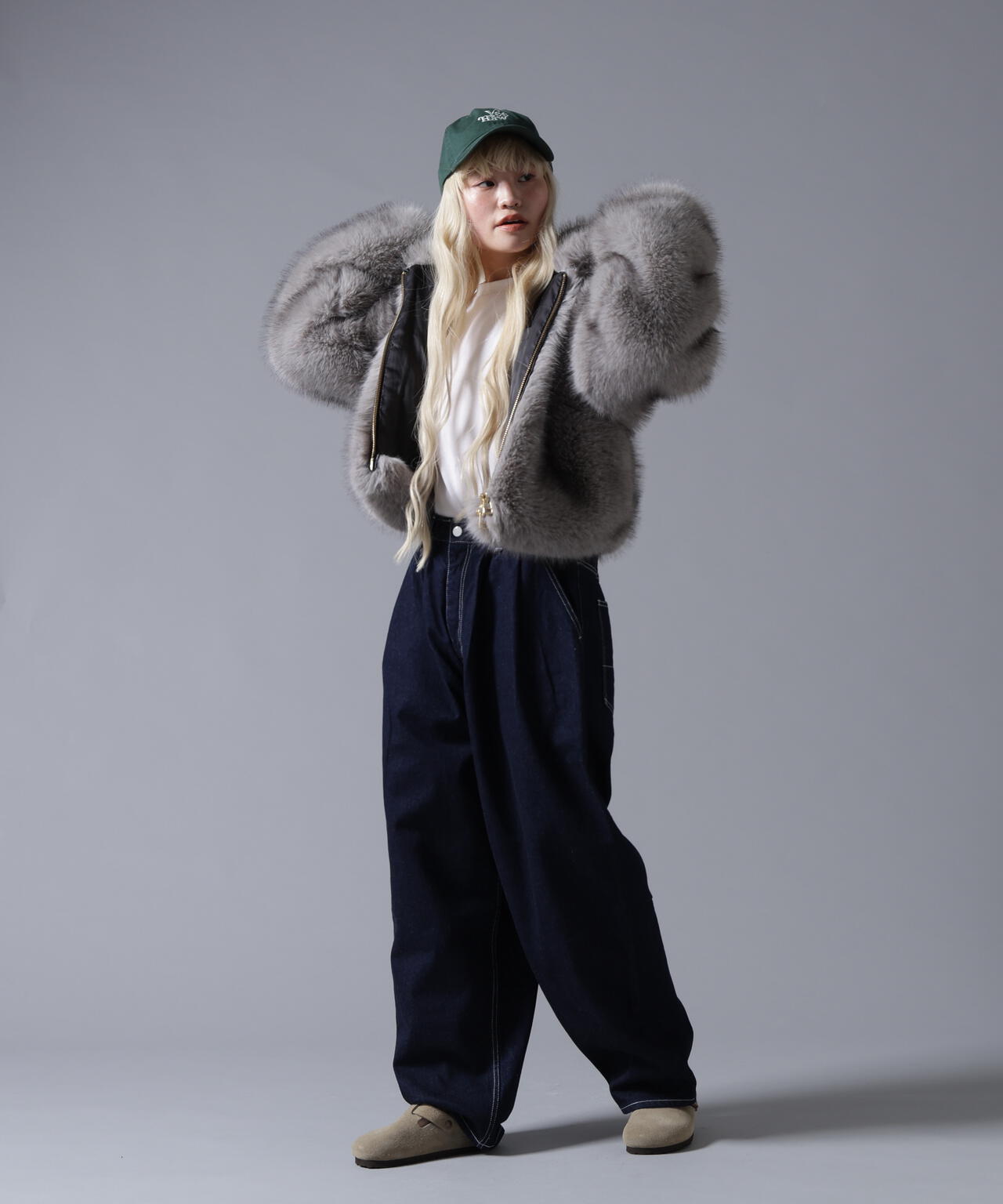 B omnivore/ビーオムニボー ECO FUR HOOD BLOUSON