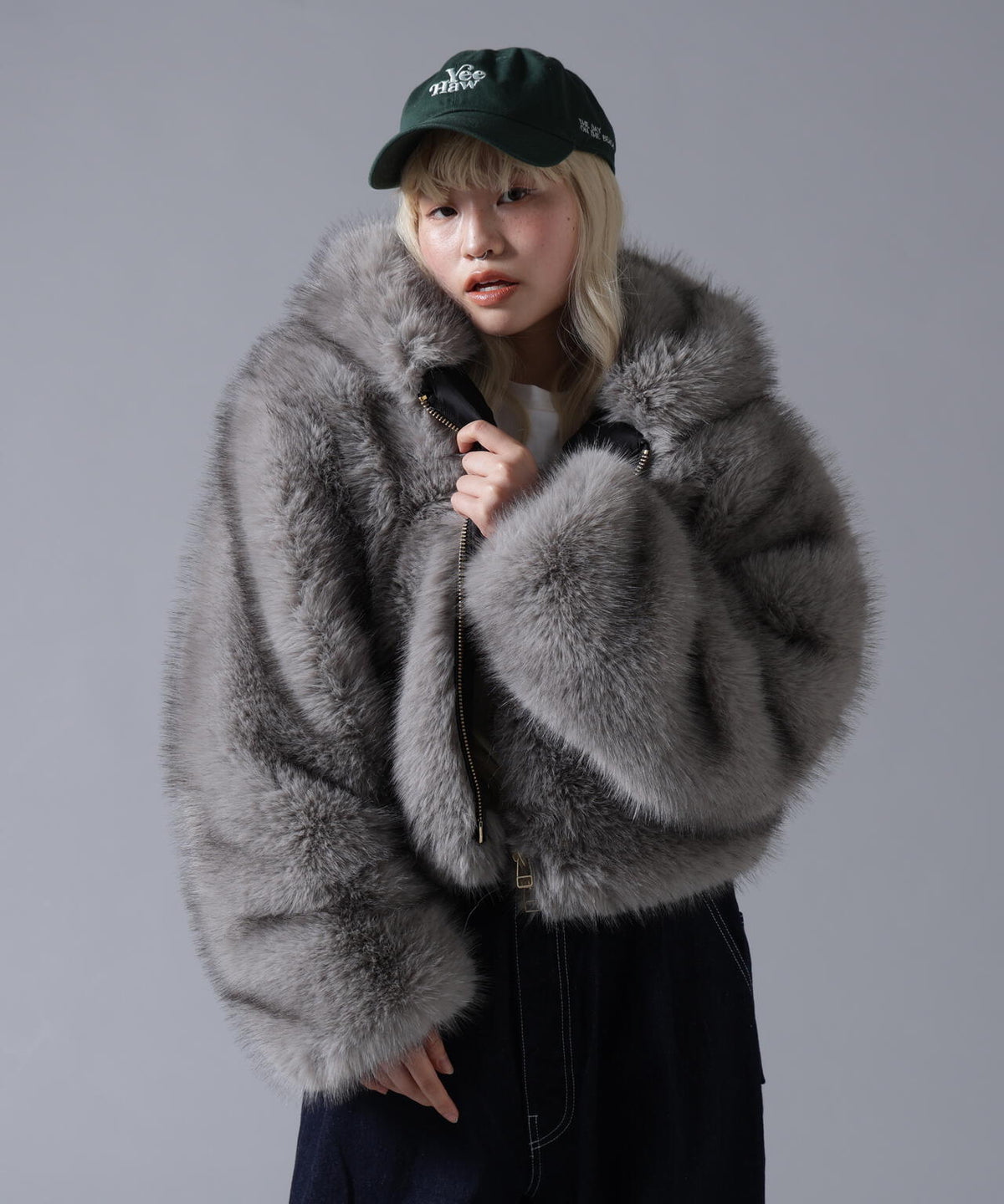 B omnivore/ビーオムニボー ECO FUR HOOD BLOUSON
