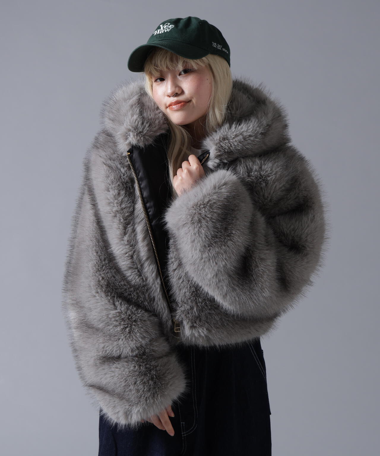 B omnivore/ビーオムニボー ECO FUR HOOD BLOUSON