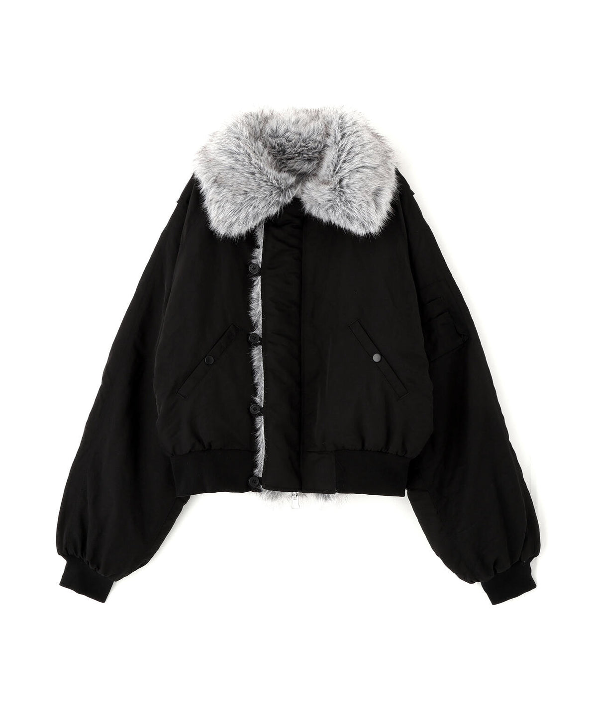 B omnivore/ビーオムニボー REVERSIBLE FUR NYLON BLOUSON