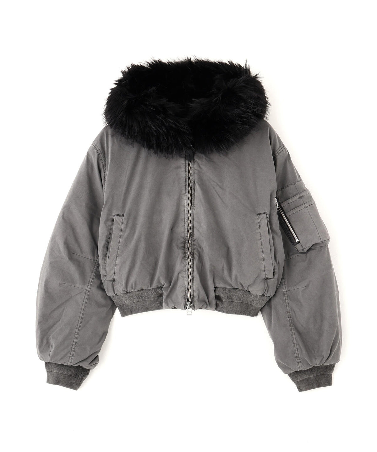 B omnivore/ビーオムニボー COTTON NYLON FUR BLOUSON