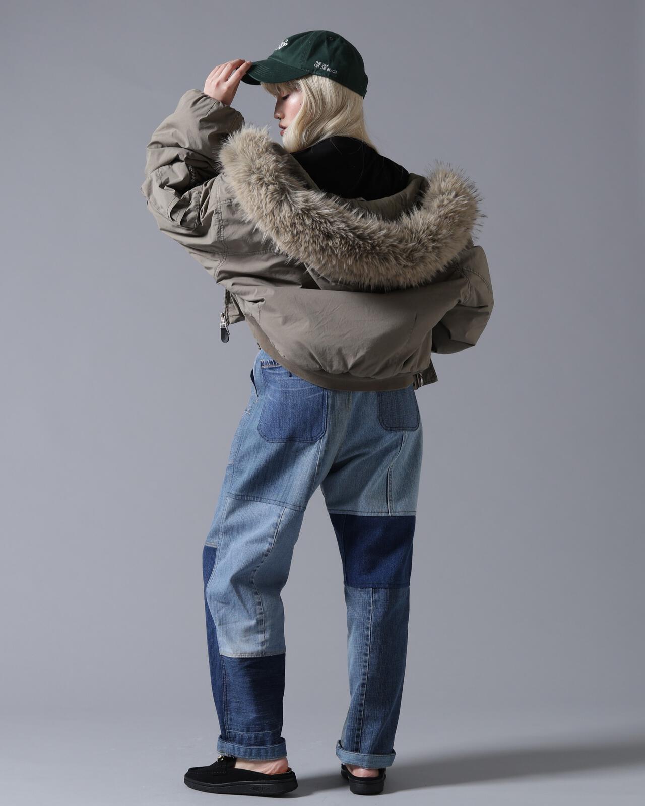 B omnivore/ビーオムニボー COTTON NYLON FUR BLOUSON