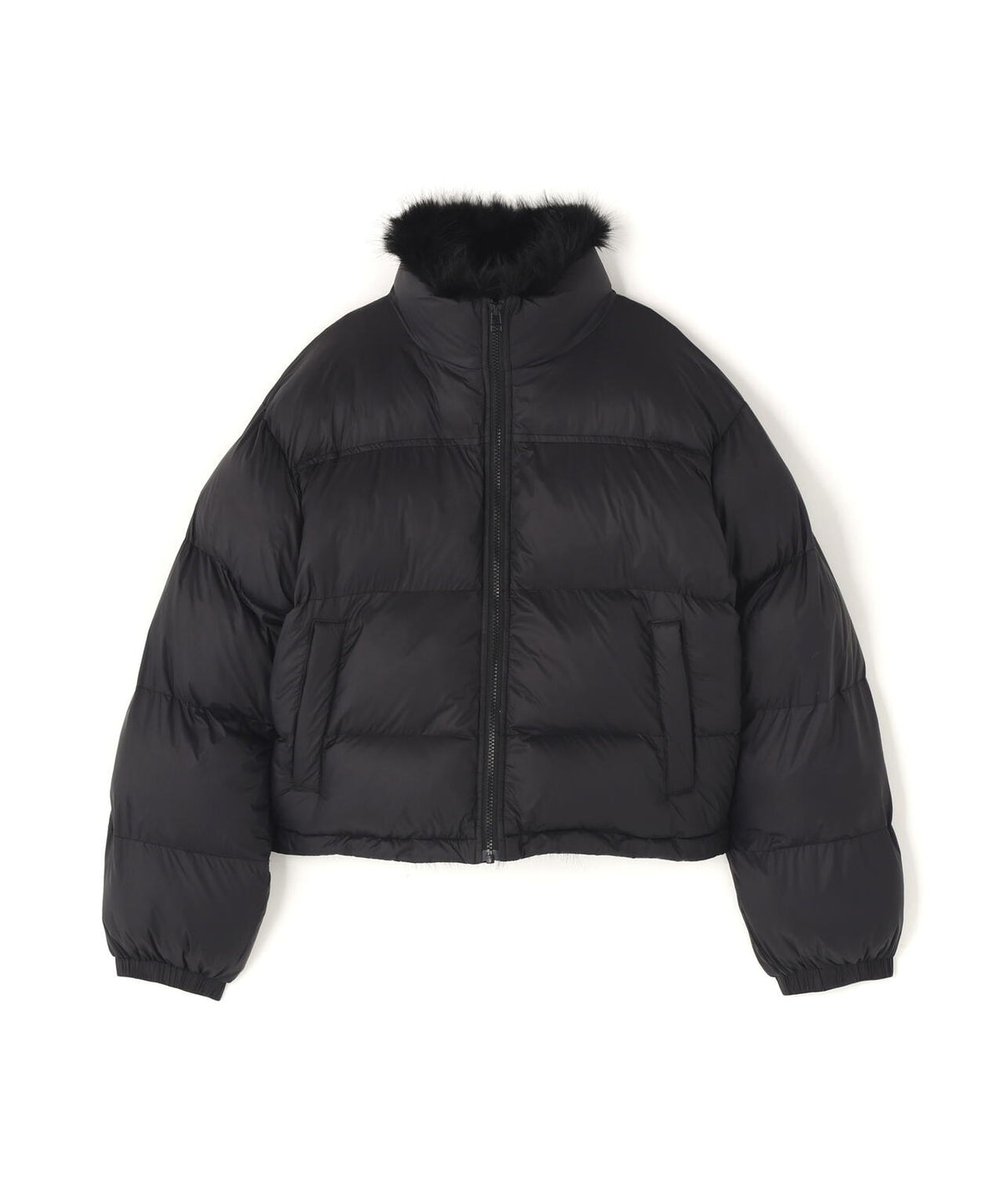 B omnivore/ビーオムニボー NYLON FUR STAND BLOUSON