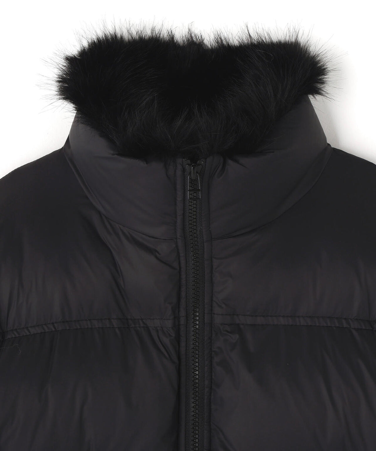 B omnivore/ビーオムニボー NYLON FUR STAND BLOUSON